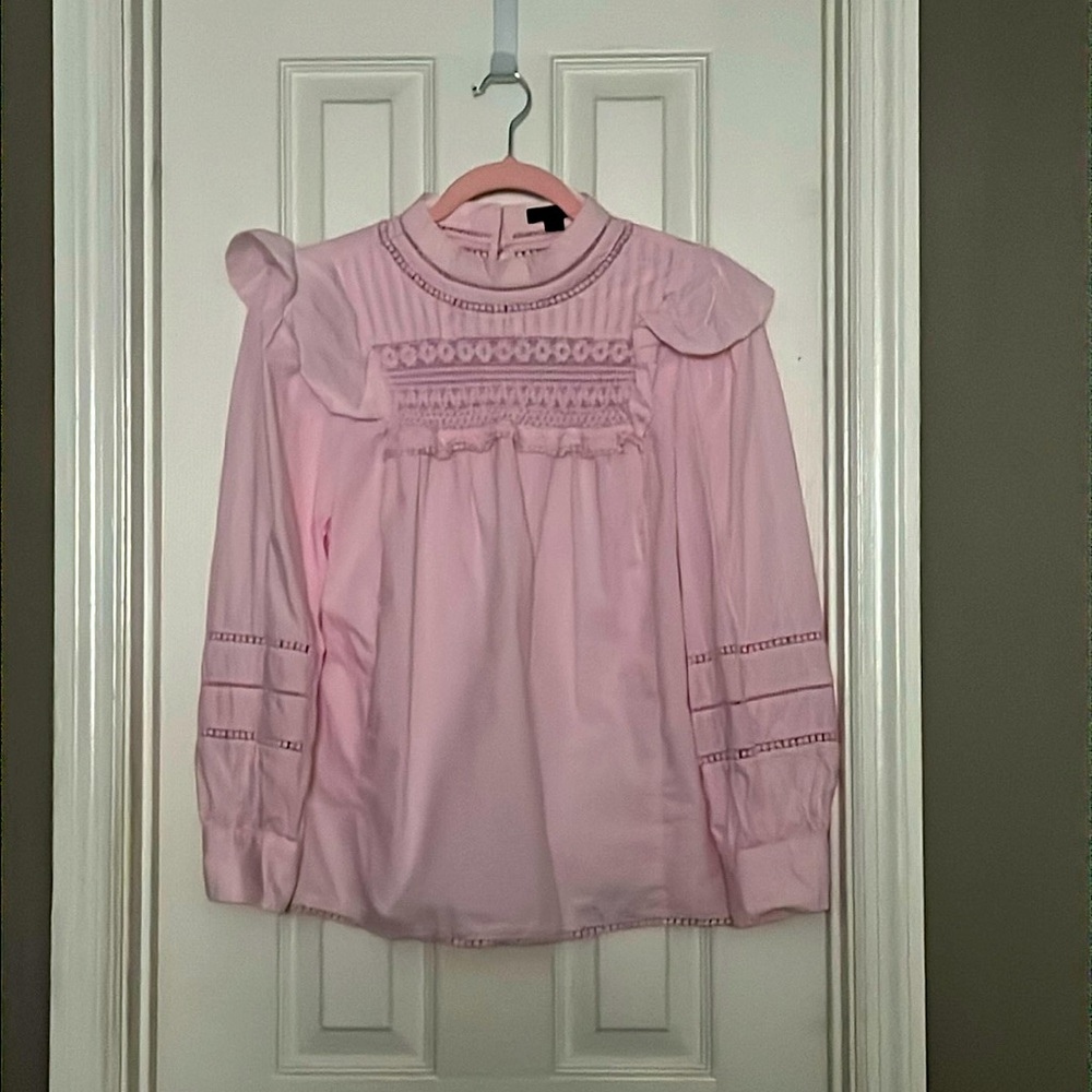 J. Crew baby pink blouse